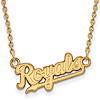 14kt Yellow Gold 3/8in Kansas City Royals Pendant on 18in Chain