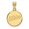 14k Yellow Gold 5/8in Round Oakland A's Pendant