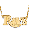 14k Yellow Gold Tampa Bay Rays Pendant on 18in Chain