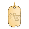 14k Yellow Gold Georgia Tech Small Dog Tag