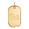 14k Yellow Gold University of Pittsburgh Small Dog Tag