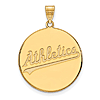 14k Yellow Gold 1in Oakland A's Logo Pendant
