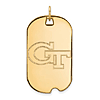 14k Yellow Gold Georgia Tech Dog Tag