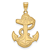 10k Yellow Gold 1in United States Naval Academy Pendant