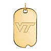 14k Yellow Gold Virginia Tech Dog Tag
