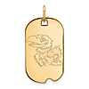 10kt Yellow Gold University of Kansas Small Dog Tag