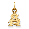 Arizona State University Logo Charm 3/8in 14k Yellow Gold