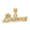 14kt Yellow Gold 1/4in Braves Pendant