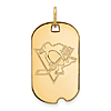 14k Yellow Gold Pittsburgh Penguins Small Dog Tag