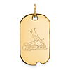 10kt Yellow Gold St. Louis Cardinals Small Dog Tag