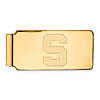 14kt Yellow Gold Michigan State University Block S Money Clip