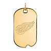 10k Yellow Gold Detroit Red Wings Dog Tag