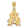 14k Yellow Gold Arizona State University AS Pendant 5/8in
