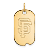 14kt Yellow Gold San Francisco Giants Small Dog Tag