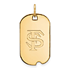 10kt Yellow Gold Florida State University Small Dog Tag