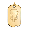 14kt Yellow Gold San Francisco Giants 1 1/2in Dog Tag