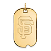 10kt Yellow Gold San Francisco Giants 1 1/2in Dog Tag