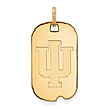 10kt Yellow Gold Indiana University Small Dog Tag