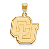 University of Colorado Logo Pendant 3/4in 14k Yellow Gold