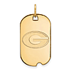 14kt Yellow Gold University of Georgia Small Dog Tag