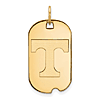 10kt Yellow Gold University of Tennessee Small Dog Tag