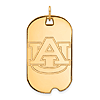 14kt Yellow Gold Auburn University Dog Tag