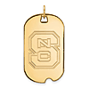10k Yellow Gold North Carolina State University Dog Tag