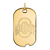 14kt Yellow Gold Ohio State University Large Dog Tag