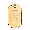 10kt Yellow Gold Detroit Tigers 1 1/2in Dog Tag