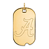 14kt Yellow Gold University of Alabama Dog Tag