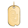 14kt Yellow Gold University of Oklahoma OU Small Dog Tag