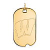 10kt Yellow Gold University of Wisconsin Dog Tag