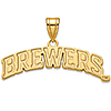 10k Yellow Gold 3/4in Milwaukee Brewers Logo Pendant