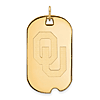 10kt Yellow Gold University of Oklahoma OU Dog Tag