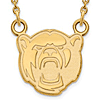 14k Yellow Gold Small Baylor University Bear Head 18in Necklace
