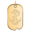 10k Yellow Gold United States Naval Academy Anchor Dog Tag