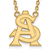 Arizona State University AS Necklace 3/4in 10k Yellow Gold