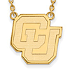University of Colorado Logo Necklace 3/4in 10k Yellow Gold