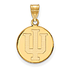 10kt Yellow Gold 5/8in Indiana University Disc Pendant