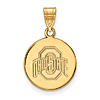 14kt Yellow Gold 5/8in Ohio State University Disc Pendant