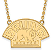 14k Yellow Gold Boston Bruins Bear Necklace