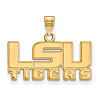 10kt Yellow Gold 1/2in LSU TIGERS Pendant