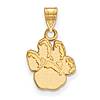 14k Yellow Gold 1/2in University of Pittsburgh Paw Pendant