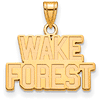 Wake Forest University Logo Charm 1/2in 14k Yellow Gold