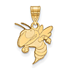 14k Yellow Gold Georgia Tech Buzz Pendant 5/8in