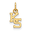 Kansas State University KS Charm 3/8in 14k Yellow Gold