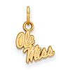 14k Yellow Gold 3/8in University of Mississippi Ole Miss Charm