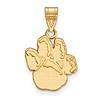 14k Yellow Gold 5/8in University of Pittsburgh Paw Pendant