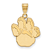 10k Yellow Gold 3/4in University of Pittsburgh Paw Pendant