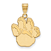 14k Yellow Gold 3/4in University of Pittsburgh Paw Pendant